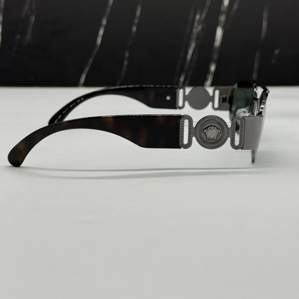 NEW VERSACE VE2287 100171 BLACK/GREEN SUNGLASSES VE2287 1001/71, MOD 2287 1001/7